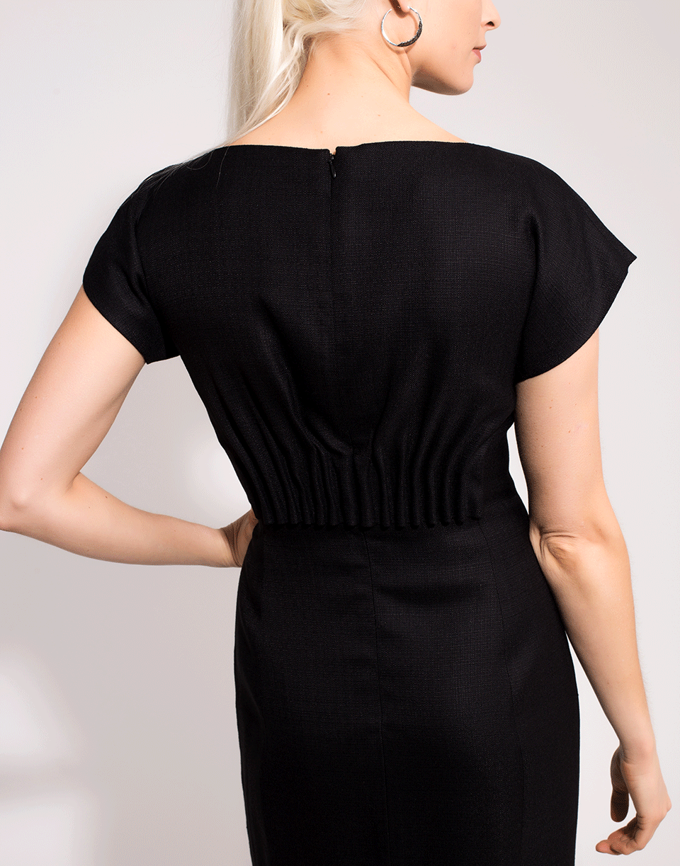 ADAM LIPPES-Stretch Boatneck Midi Dress-