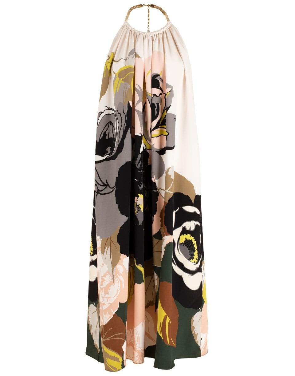 ADAM LIPPES-Halter Dress in Printed Crepe-