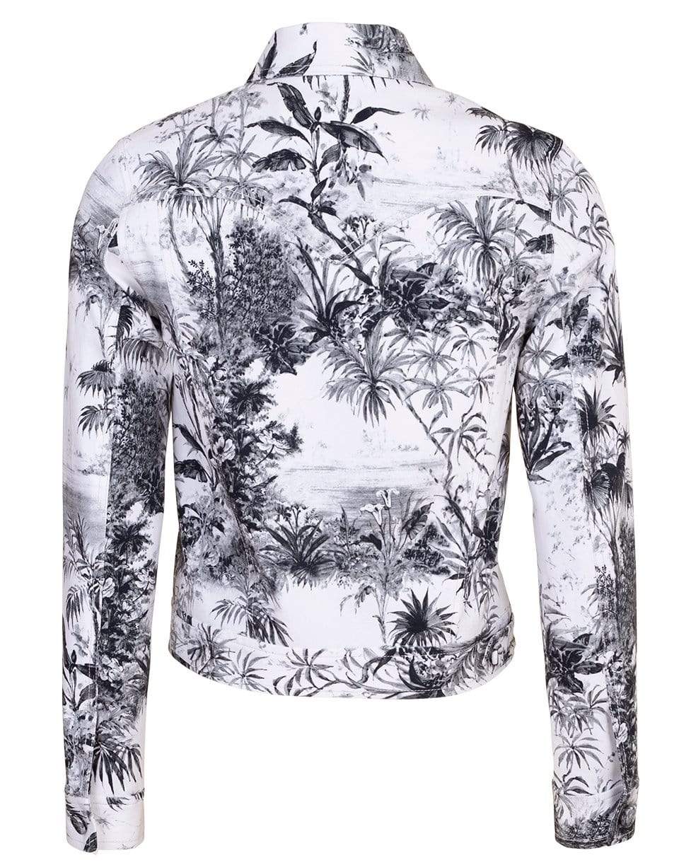 ADAM LIPPES-Print Twill Cropped Jacket-
