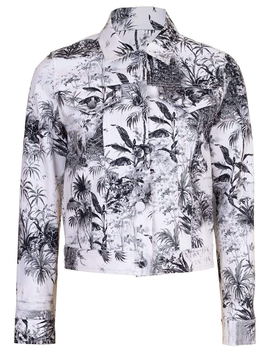 ADAM LIPPES-Print Twill Cropped Jacket-