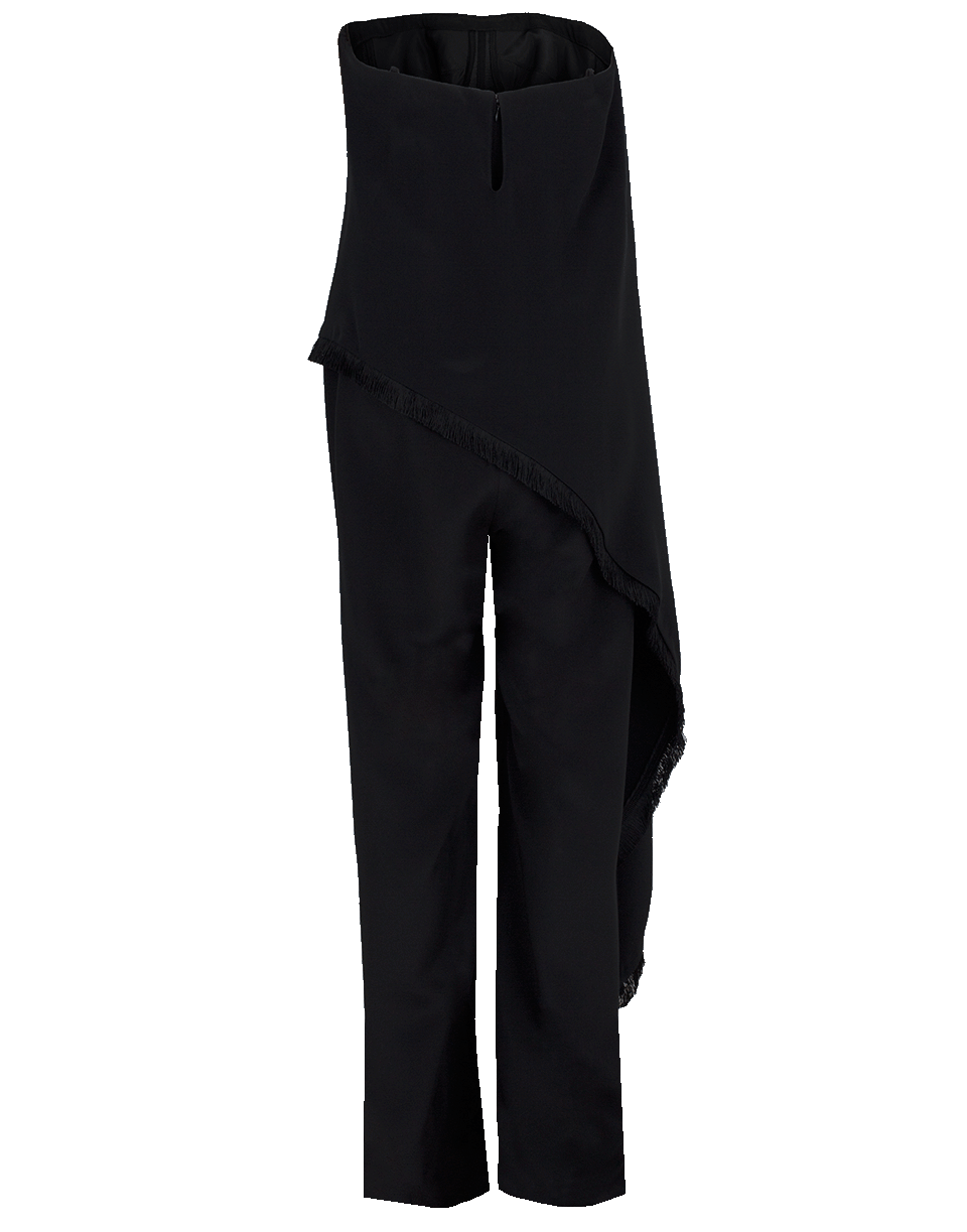 ADAM LIPPES-Swag Fringe Jumpsuit-BLACK
