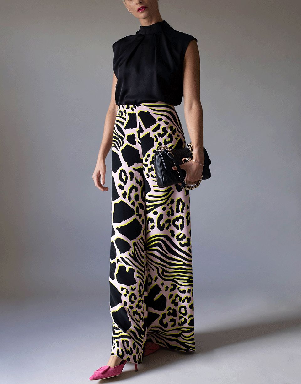 ADAM LIPPES-Side Zip Print Crepe Pant-