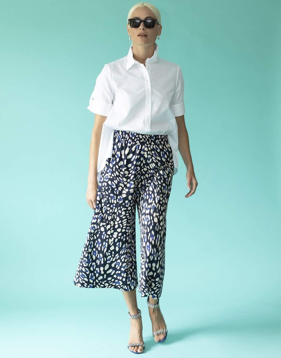 ADAM LIPPES-Print Poplin Culotte-