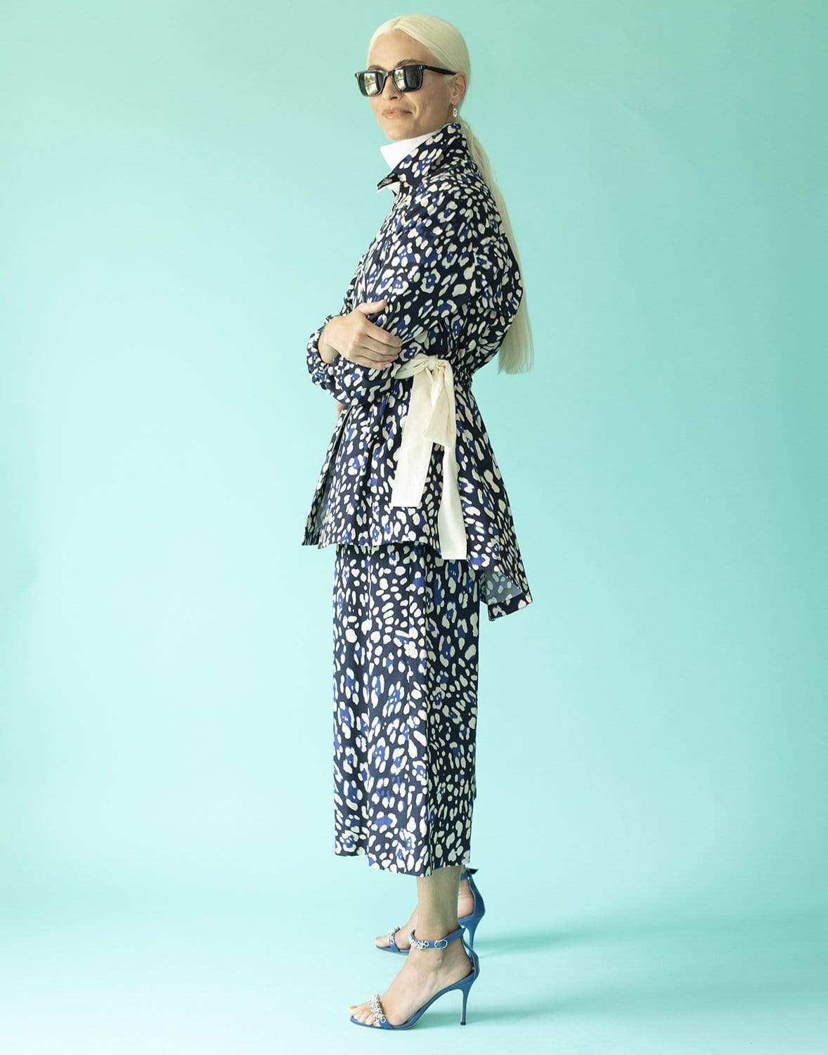 ADAM LIPPES-Print Poplin Culotte-