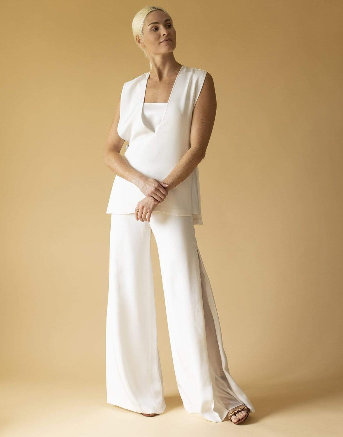 ADAM LIPPES-Chiffon Inset Pant-