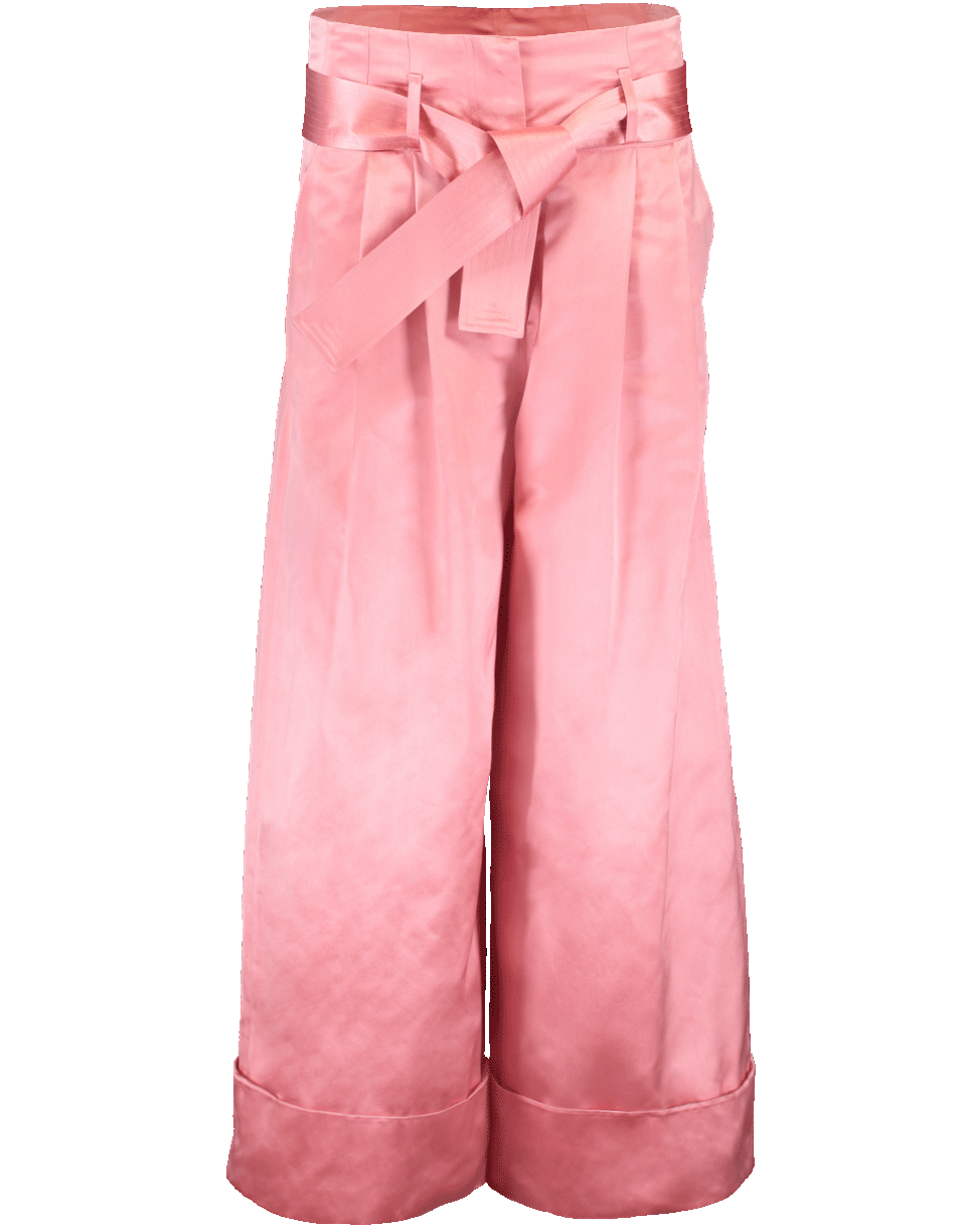 ADAM LIPPES-Duchess Tie Waist Wide Leg Culotte-ROSE
