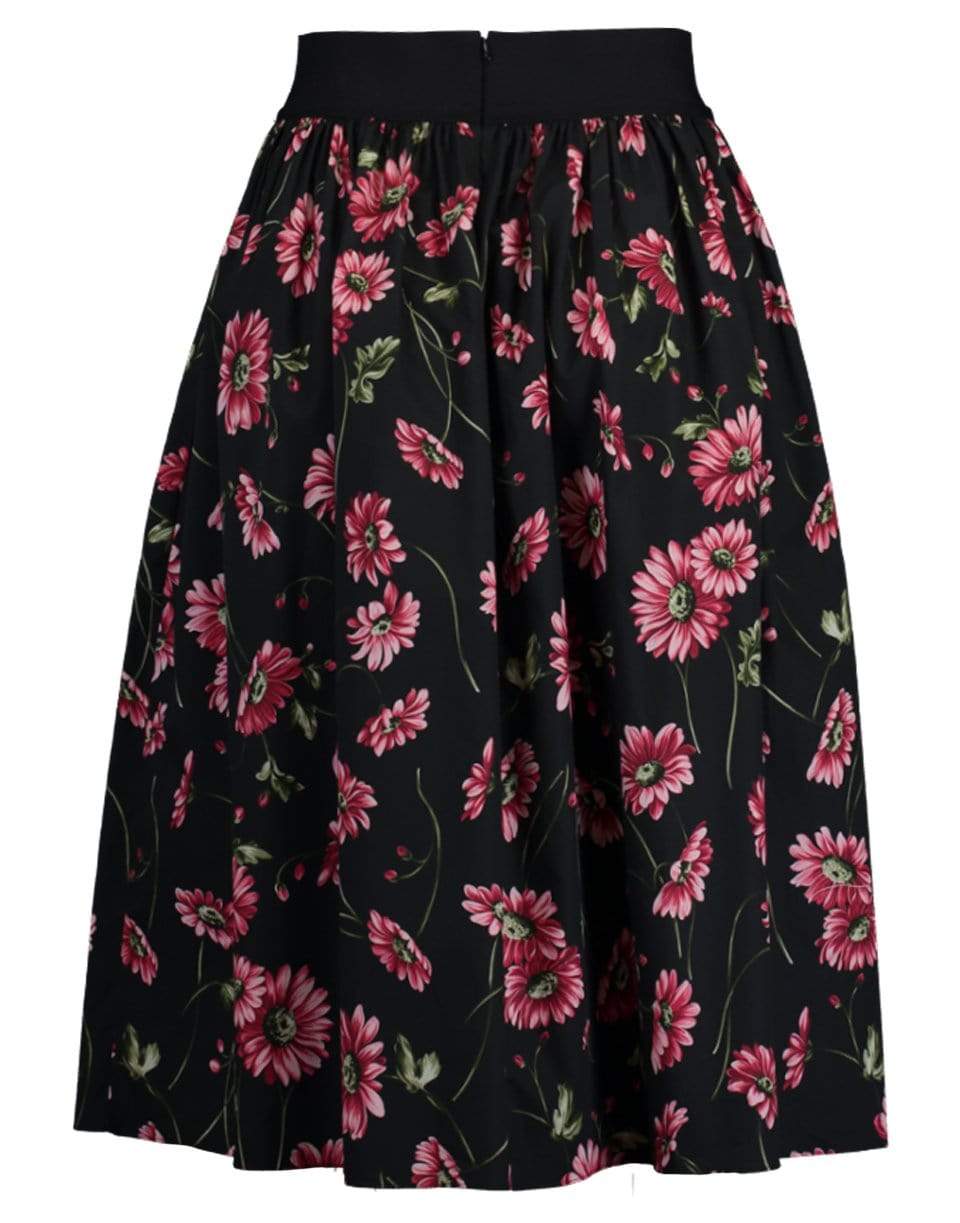 ADAM LIPPES-Floral Print Midi Skirt-