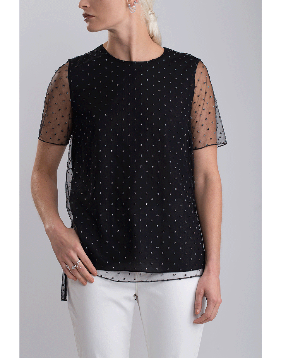 ADAM LIPPES-Point D'Espirt T-Shirt-