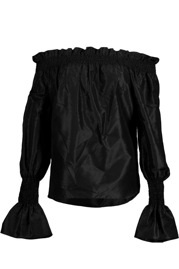 ADAM LIPPES-Off The Shoulder Top - Black-