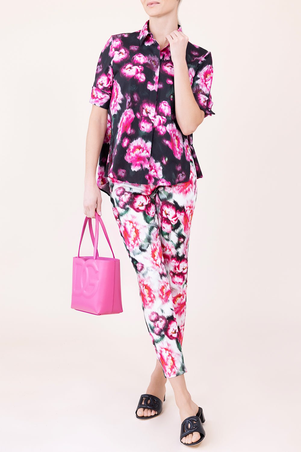 ADAM LIPPES-Printed Trapeze Shirt-