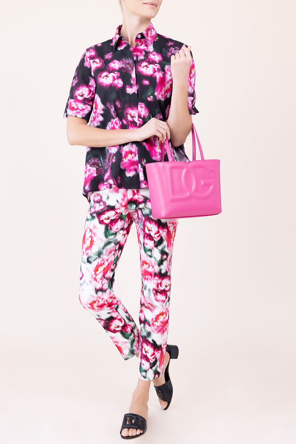 ADAM LIPPES-Printed Trapeze Shirt-