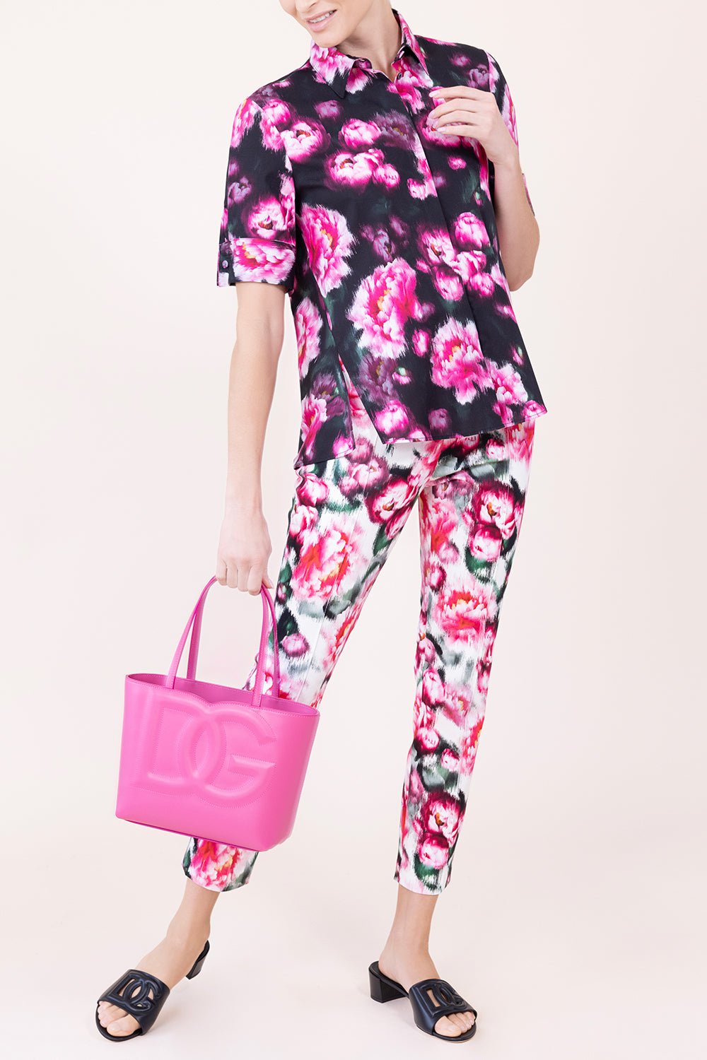 ADAM LIPPES-Printed Trapeze Shirt-