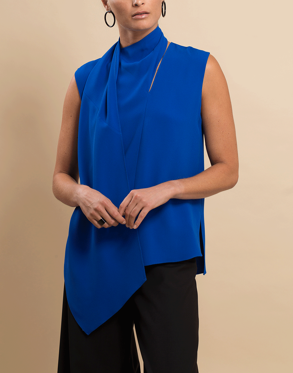 ADAM LIPPES-Scarf Wrap Shell Top-