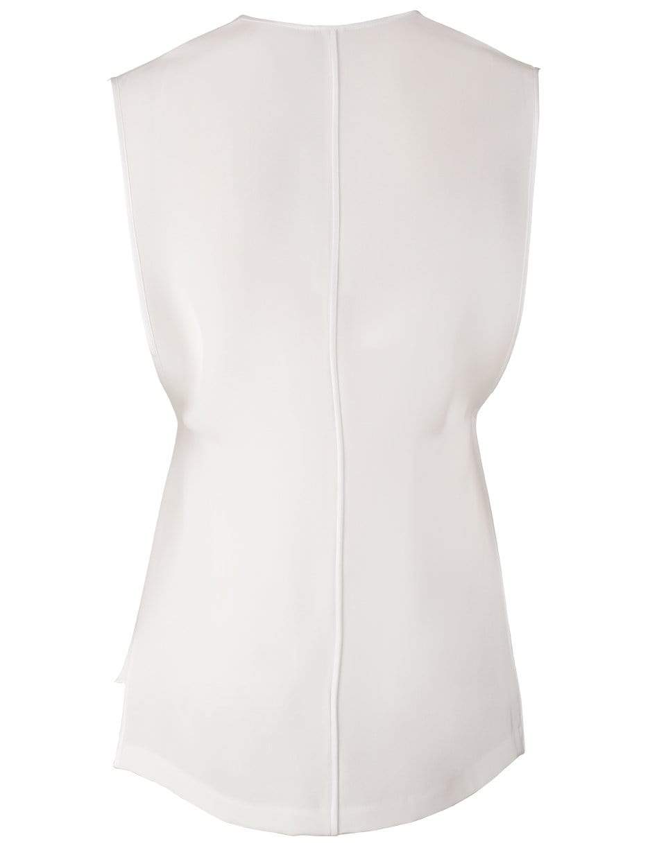 ADAM LIPPES-V-Neck Open Side Silk Top-