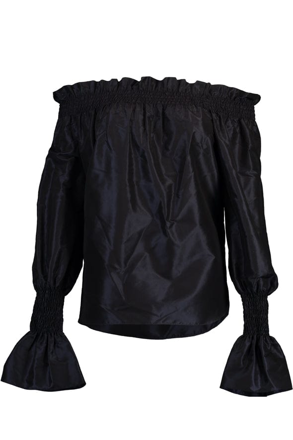 ADAM LIPPES-Off The Shoulder Top - Navy-