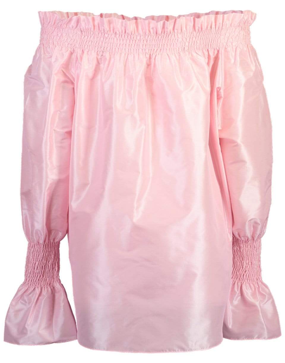 ADAM LIPPES-Off The Shoulder Silk Taffeta Top - Pink-