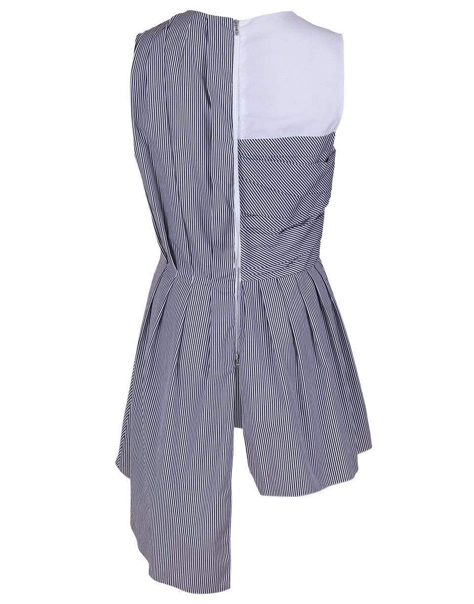 ADAM LIPPES-Sleeveless Crewneck Pleat Top-WHITE