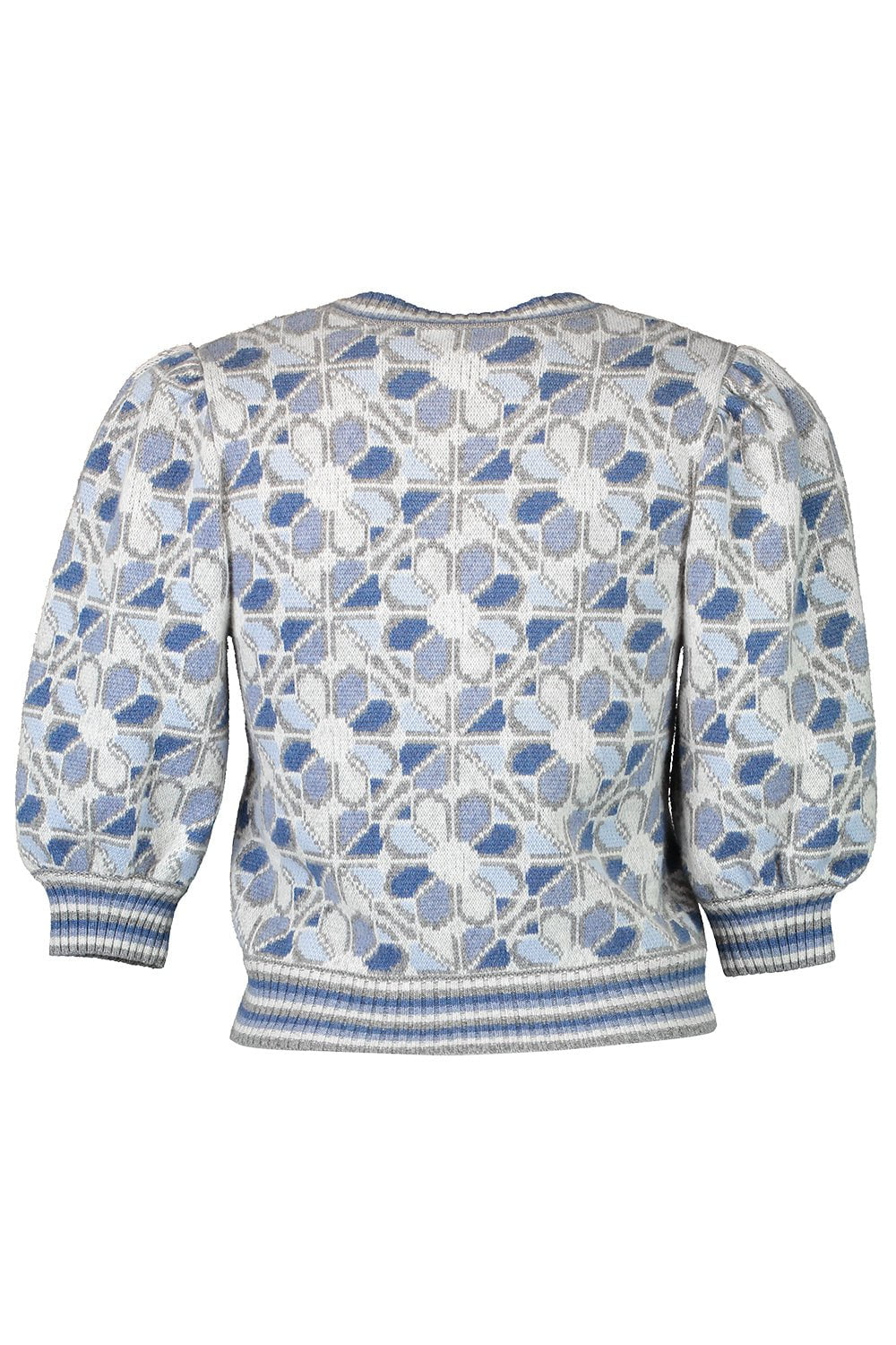 ADAM LIPPES-Rose Medallion Puff Sleeve Top-