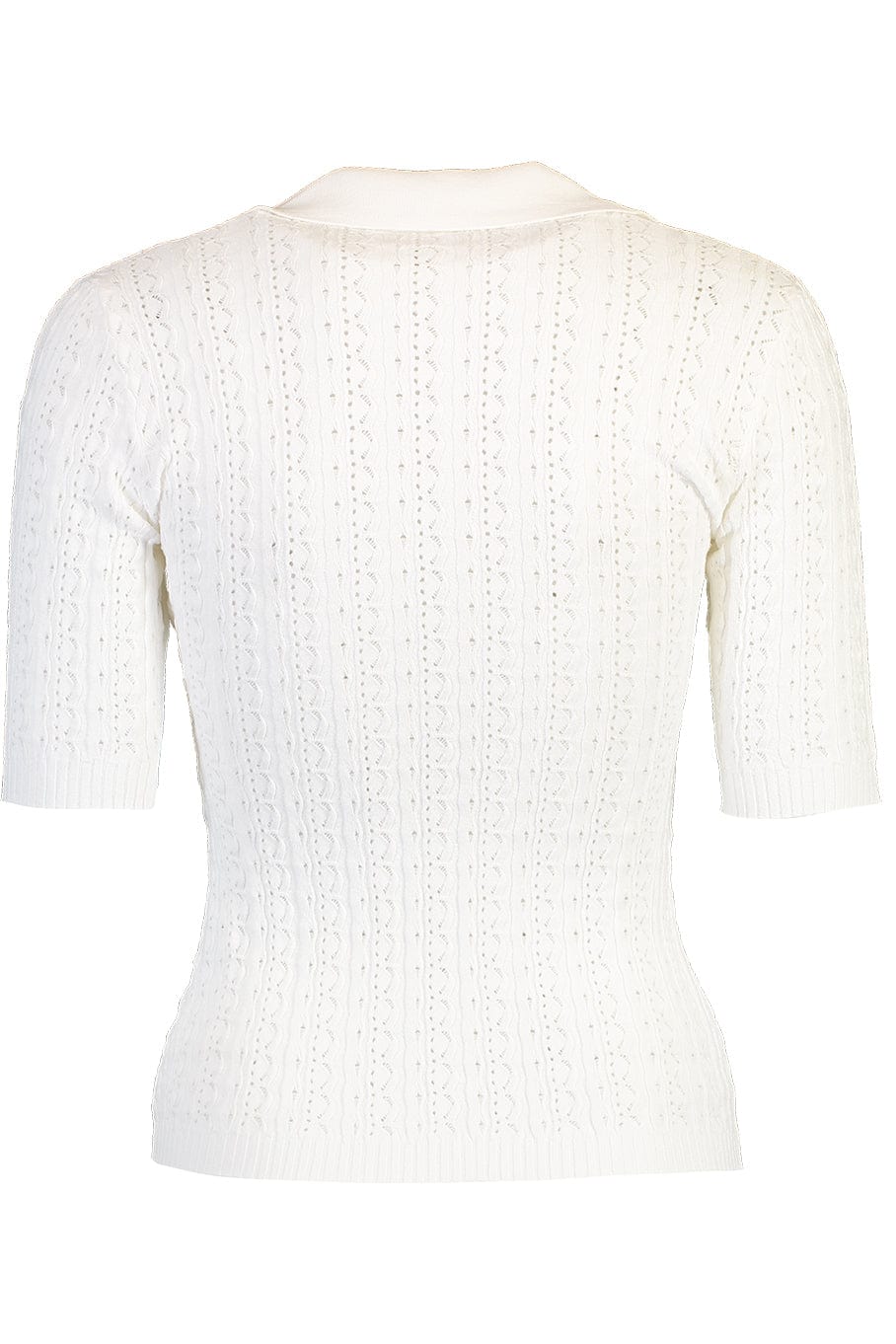 ADAM LIPPES-Short Sleeve Polo - Ivory-
