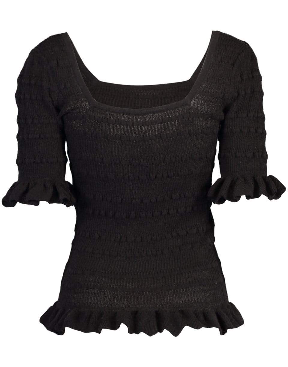 ADAM LIPPES-Puff Sleeve Top in Cotton Crepe-