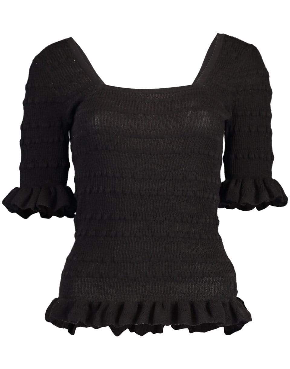 ADAM LIPPES-Puff Sleeve Top in Cotton Crepe-