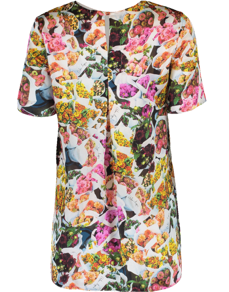 ADAM LIPPES-Printed Satin Chiffon T-Shirt-