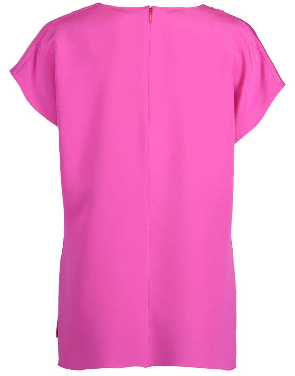 ADAM LIPPES-Hot Pink Cowl Neck Top-