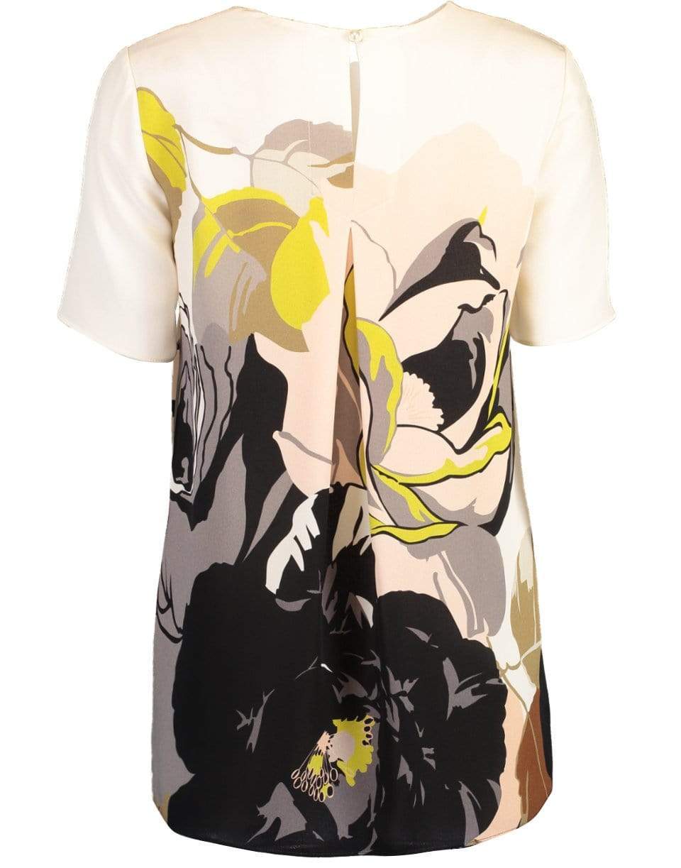 ADAM LIPPES-Pleat Back Short Sleeve Top-