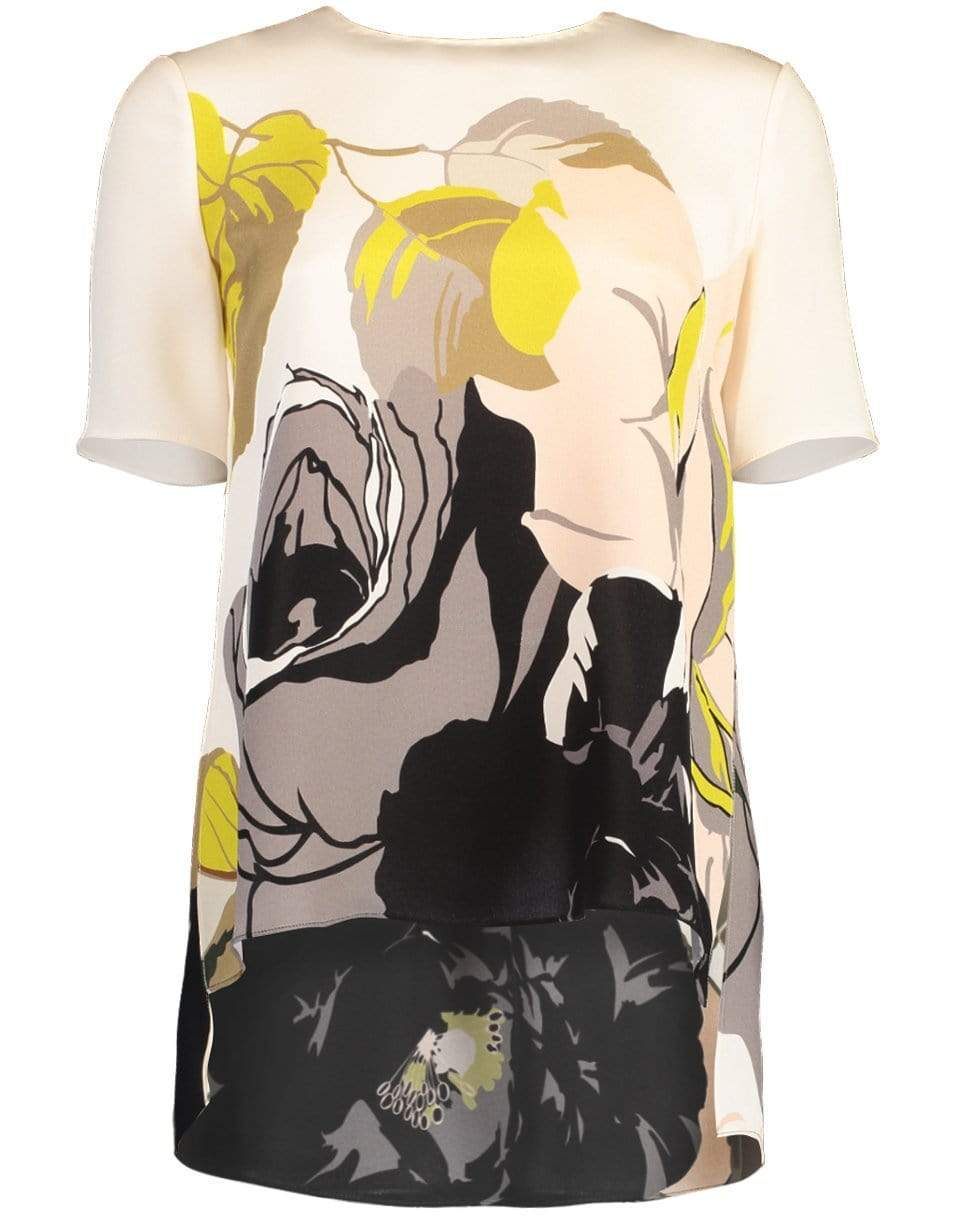 ADAM LIPPES-Pleat Back Short Sleeve Top-