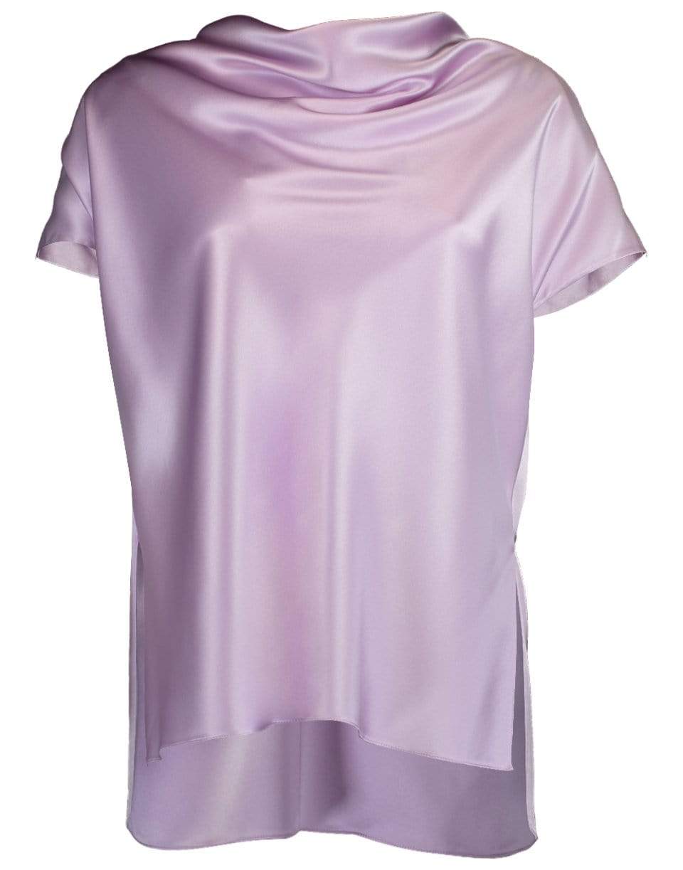 ADAM LIPPES-Lavender Cowl Neck Top-