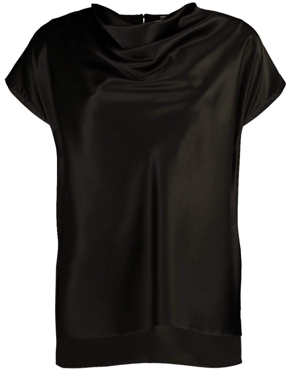 ADAM LIPPES-Olive Cowl Neck Top-