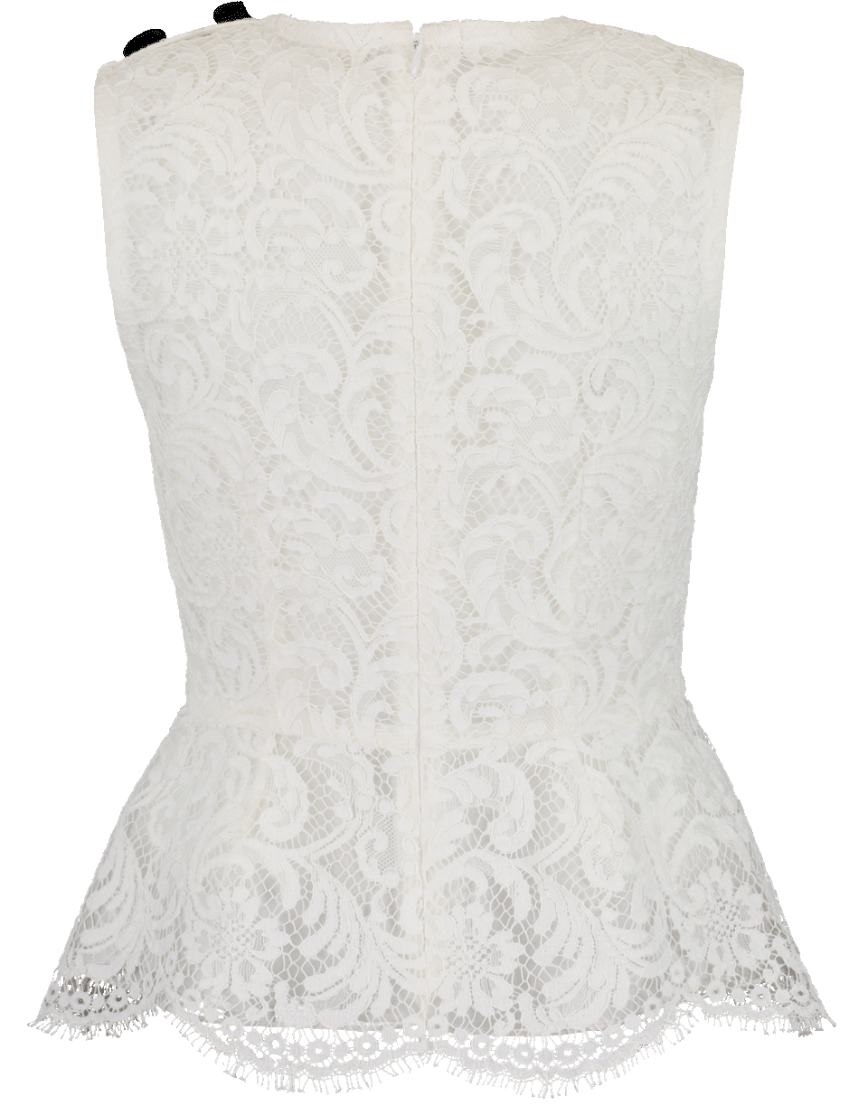 ADAM LIPPES-Peplum Lace Top-