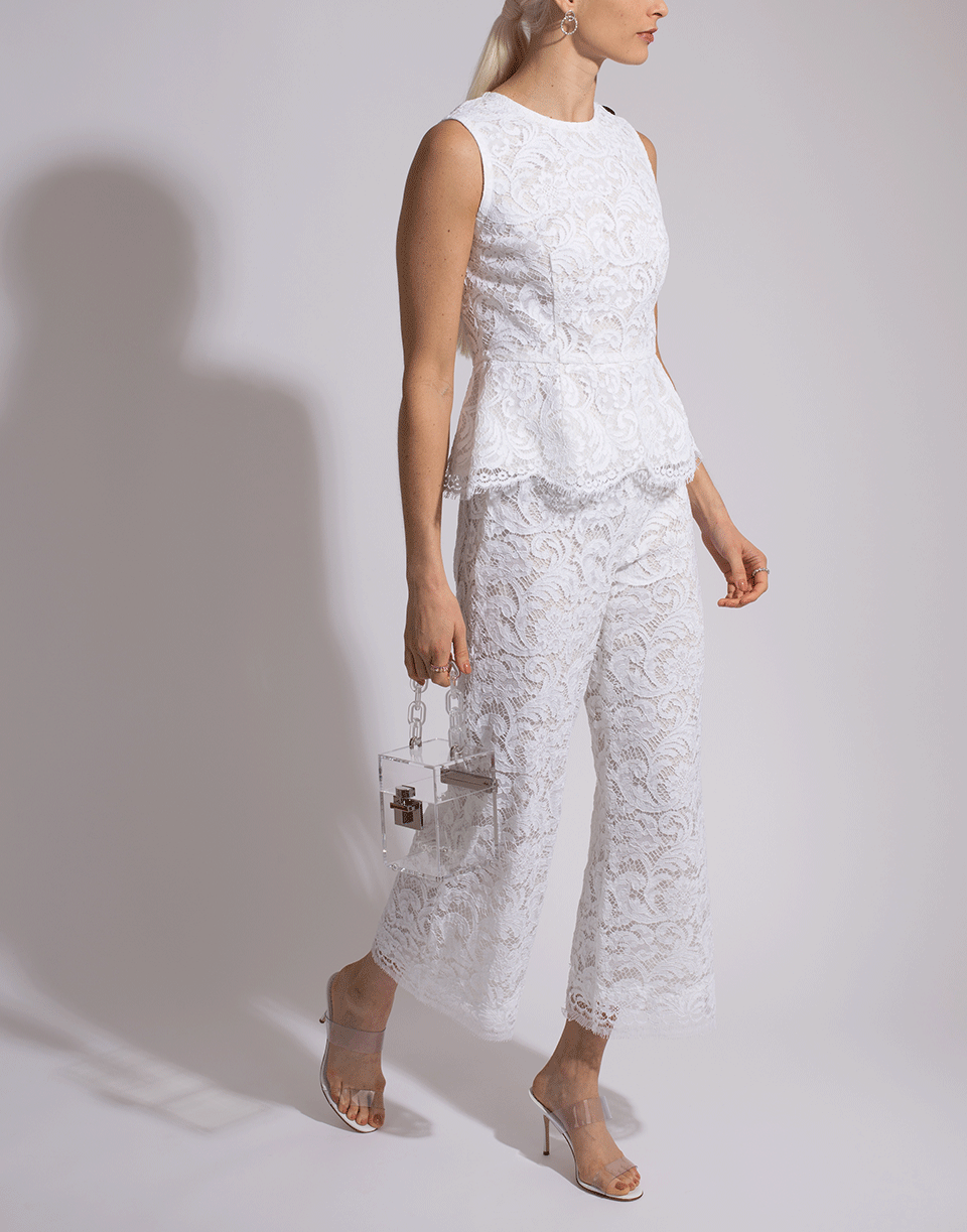ADAM LIPPES-Peplum Lace Top-