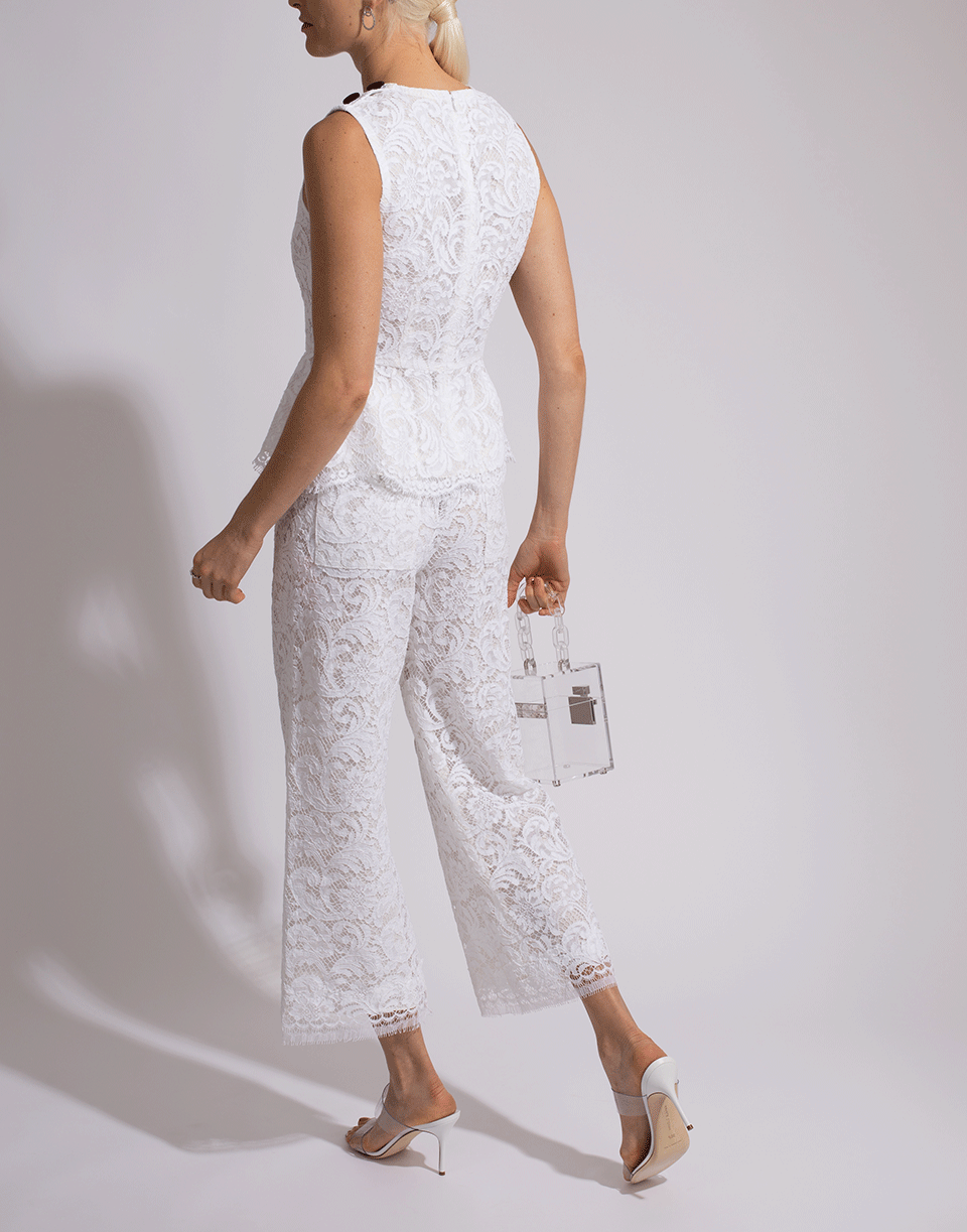 ADAM LIPPES-Peplum Lace Top-