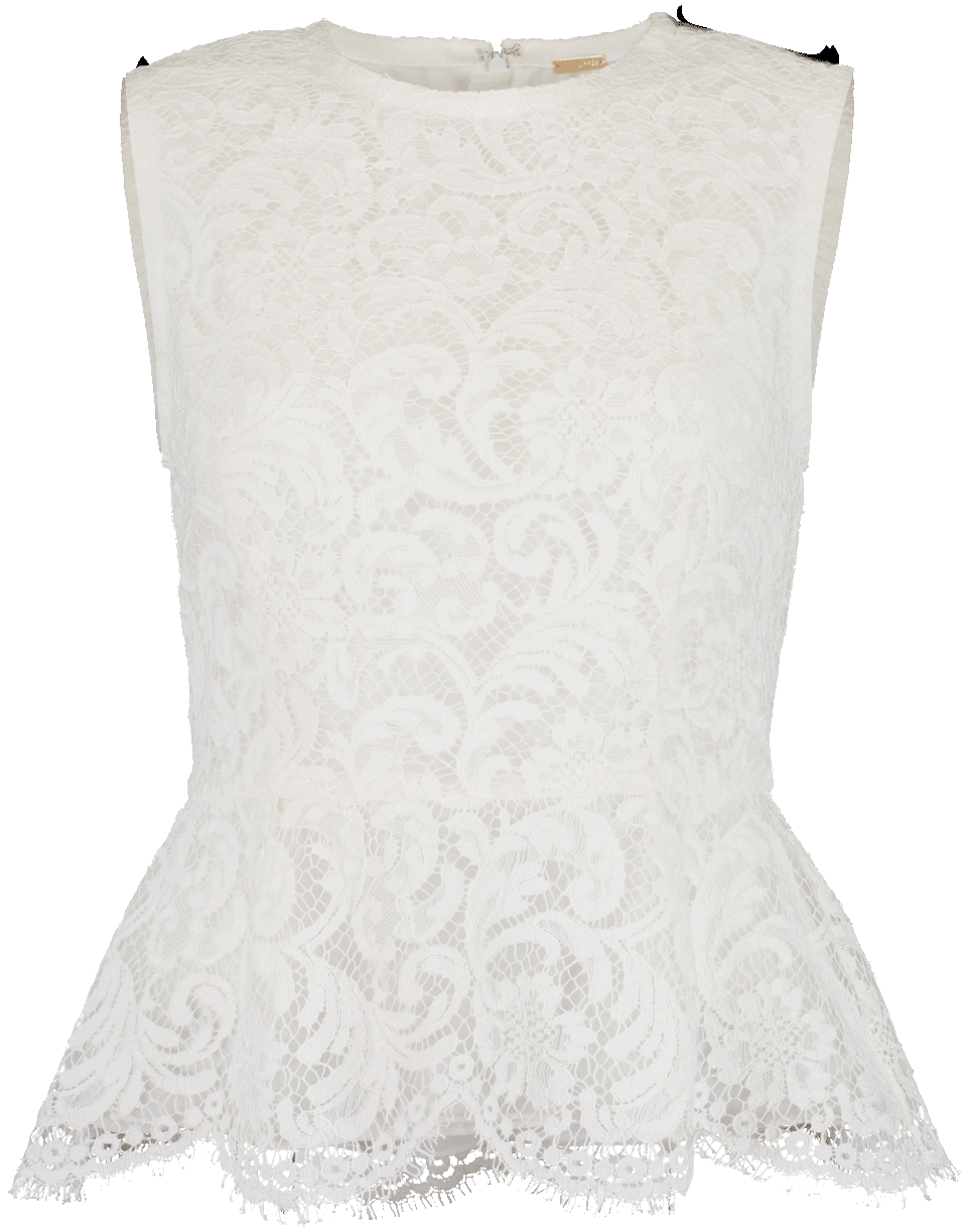 ADAM LIPPES-Peplum Lace Top-