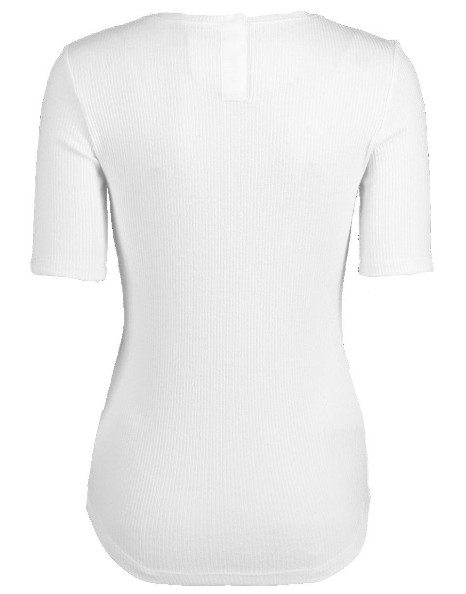 ADAM LIPPES-Ribbed Jersey Fitted T-Shirt-