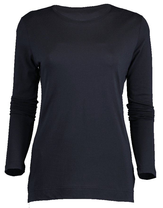ADAM LIPPES-Navy Long Sleeve Crewneck T-Shirt-NAVY