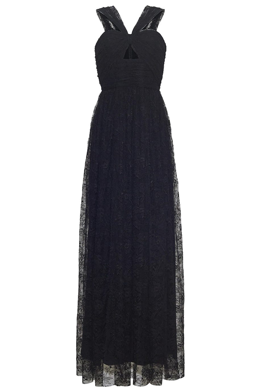 ADAM LIPPES-Draped Knot Gown-BLACK