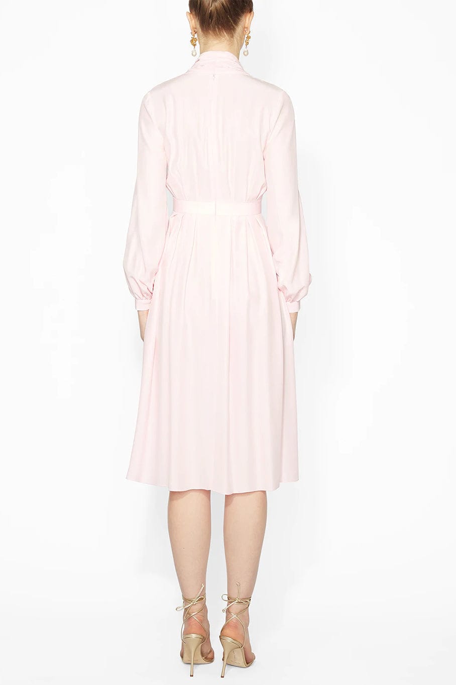 ADAM LIPPES-Long Sleeve Drape Dress-