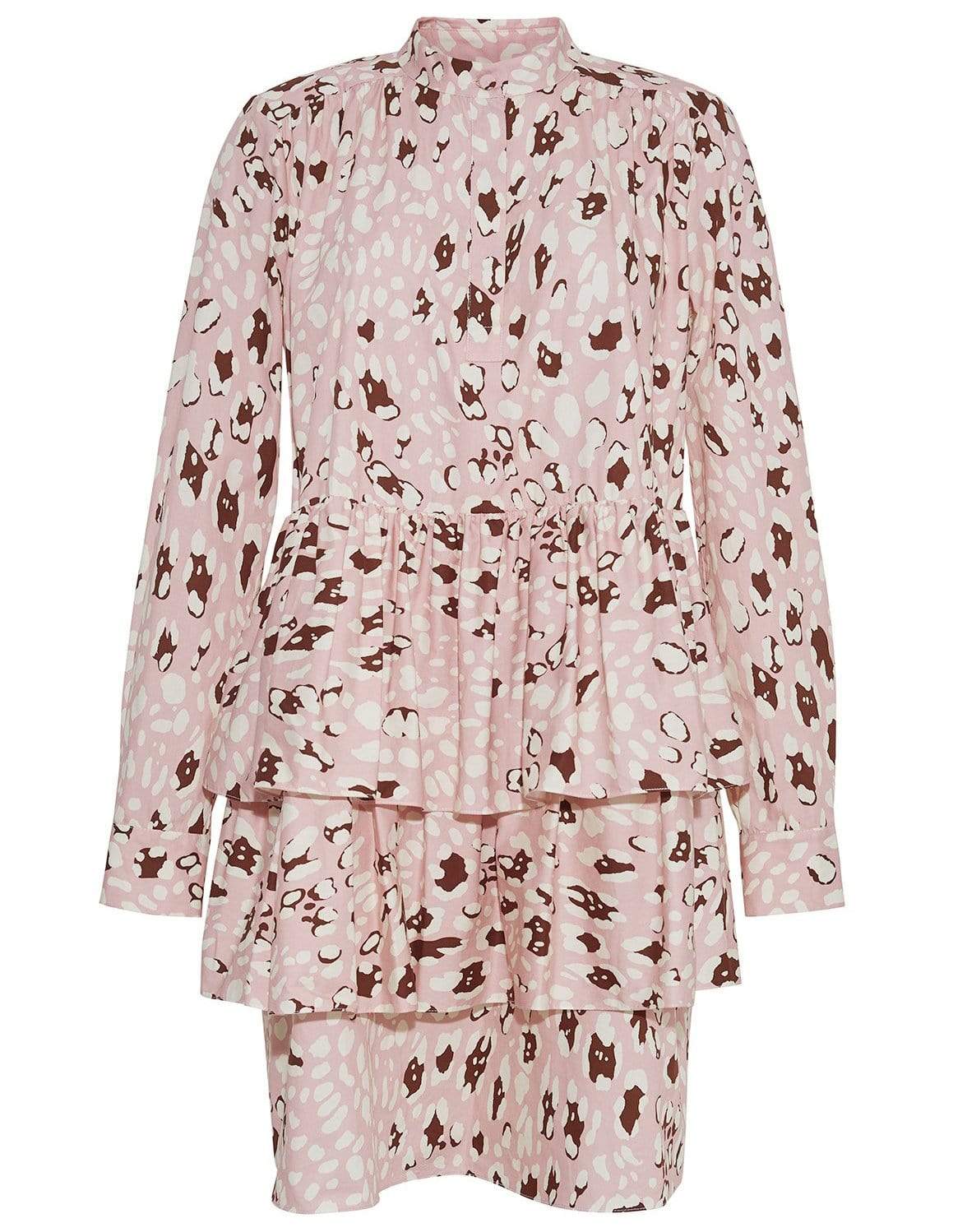 ADAM LIPPES-Tiered Ruddle Mini Dress-PNKLP