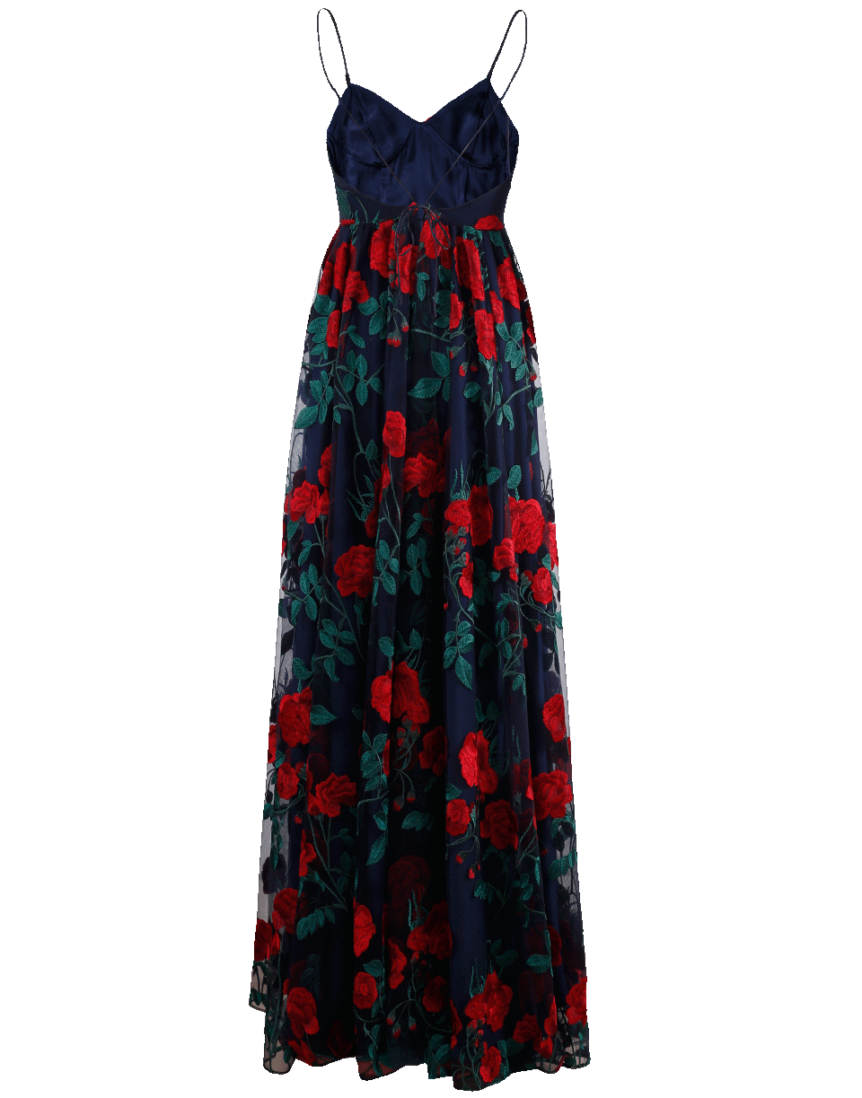 ADAM SELMAN-Right On Top Of The Rose Gown-ROSES