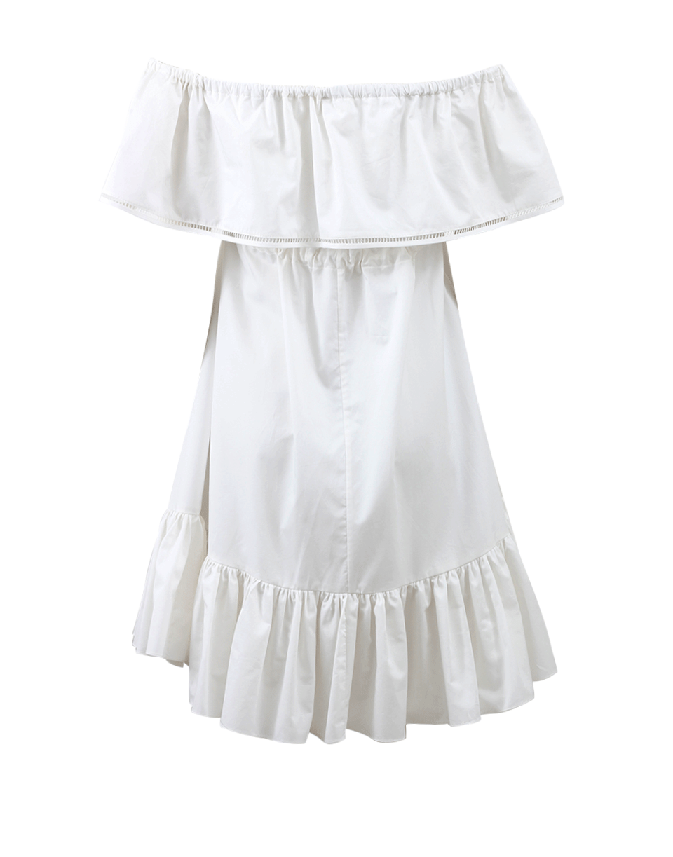 ADAM SELMAN-Off-The-Shoulder Ruffle Dress-