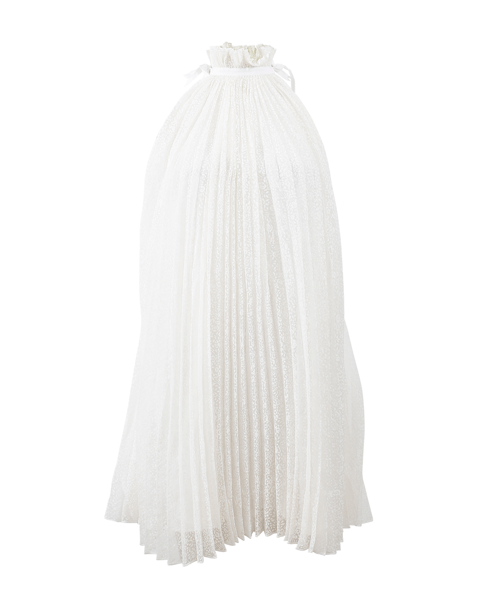 ADAM SELMAN-Pleated Floral Trapeze Dress-