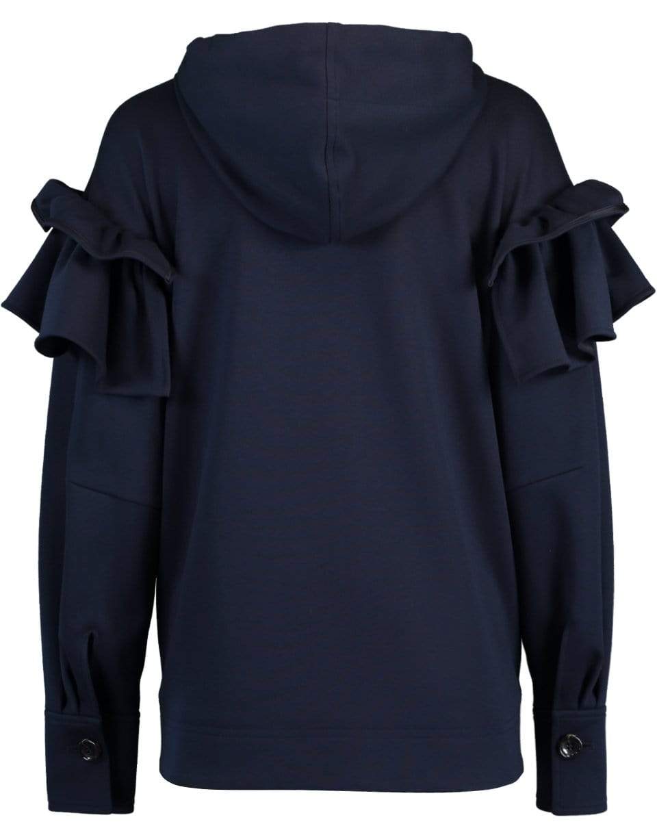 ADEAM-Oversized Zip Ruffle Hoodie-