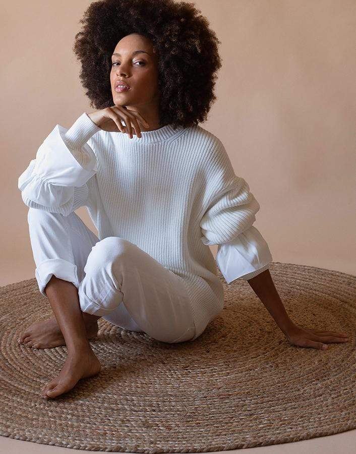 ADEAM-Ruffle Cuff Sweater-