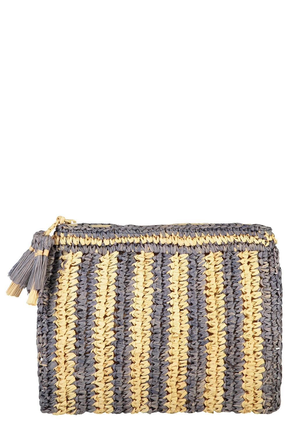 Small Striped Zip-Pouch-DNM BLUE-HANDBAGCLUTCHES-AERIN LAUDER