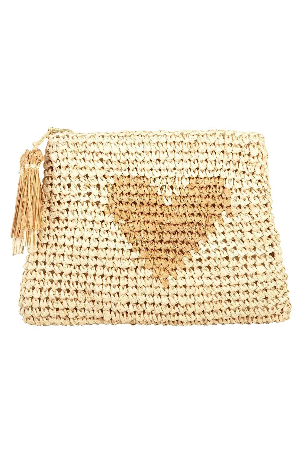 Small Heart Zip Pouch-NATURAL-HANDBAGCLUTCHES-AERIN LAUDER