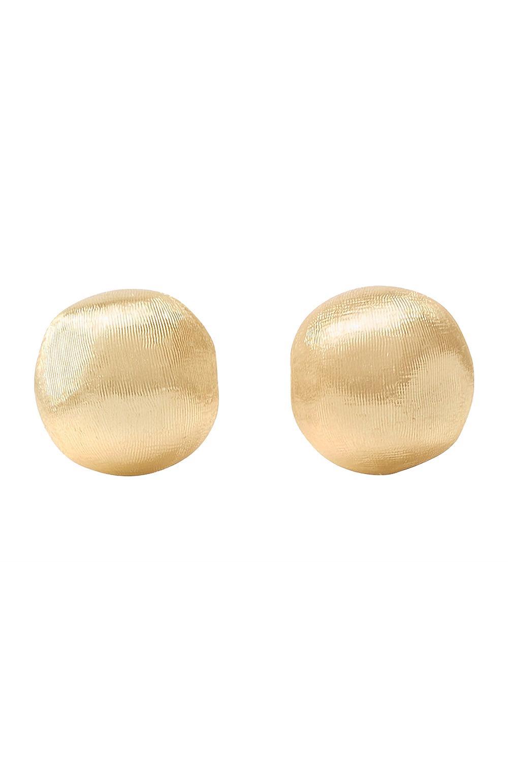 Africa Small Round Stud Earrings-YELLOW GOLD-JEWELRYFINE JEWELEARRING-MARCO BICEGO