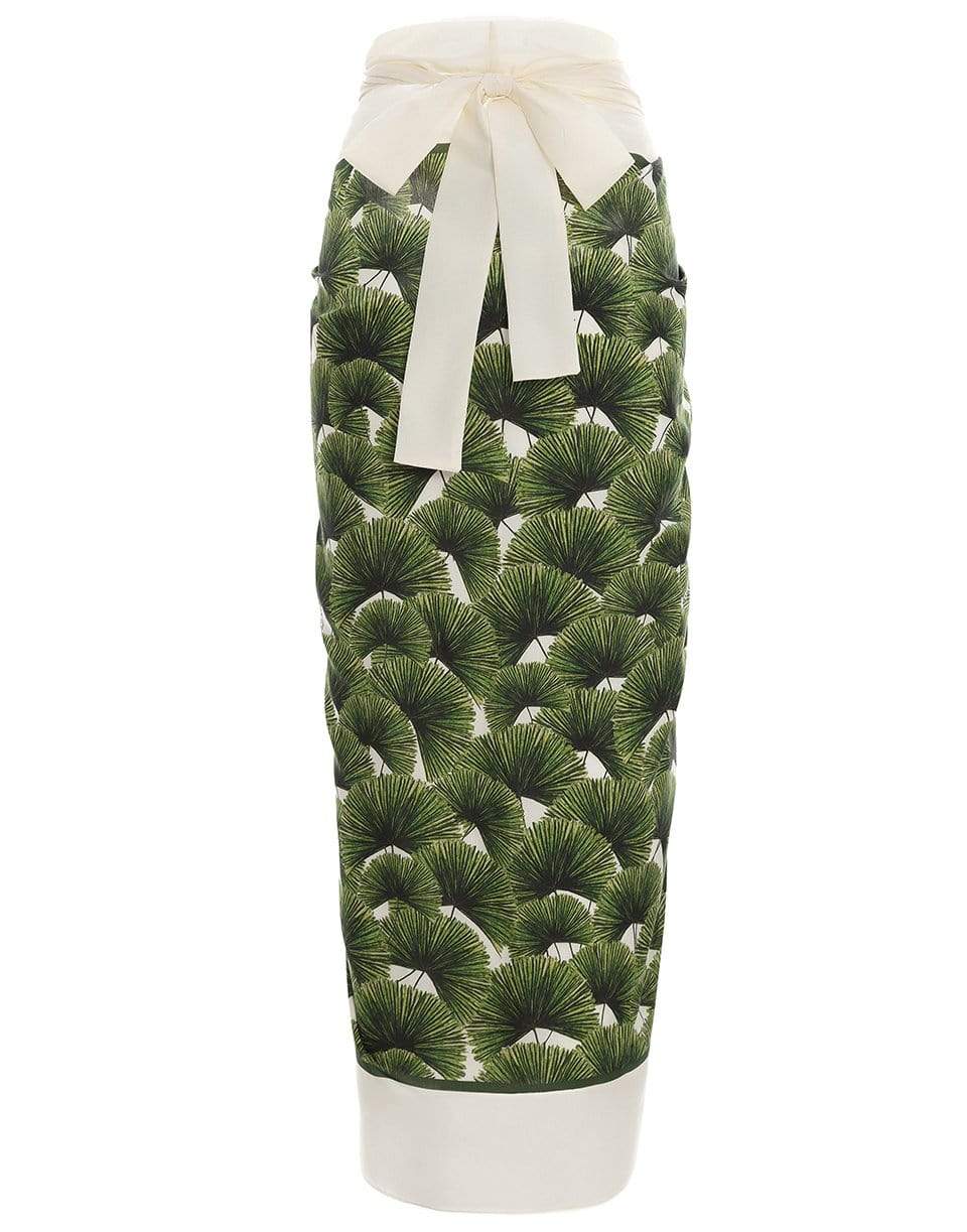 AGUA BY AGUA BENDITA-Lavanda Pareo Printed Sarong-IVORY GREEN