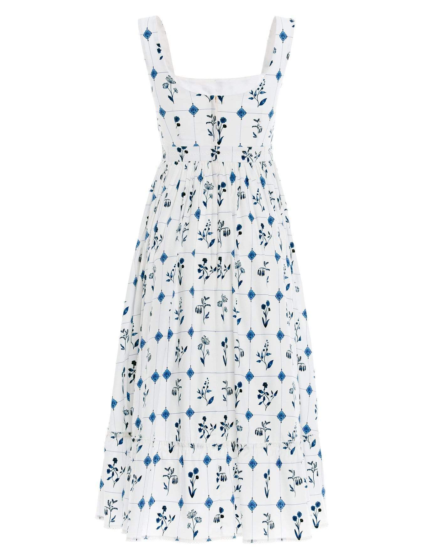 AGUA BY AGUA BENDITA-Melon Loza Hand Embroidered Midi Dress-
